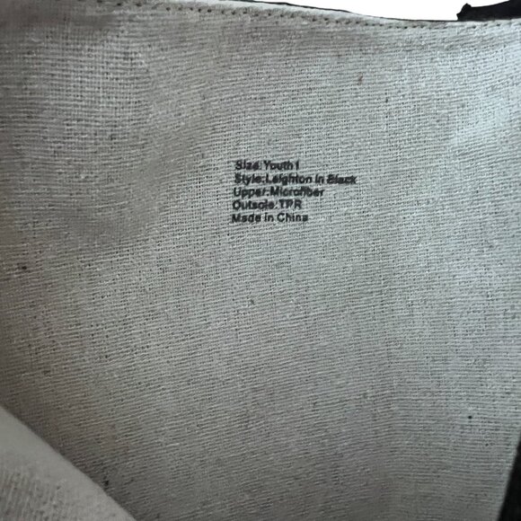 Joyfolie Leighton Black Lace Tall Boots with Grey Straps and Brass Studs Size 1 - Picture 6 of 8